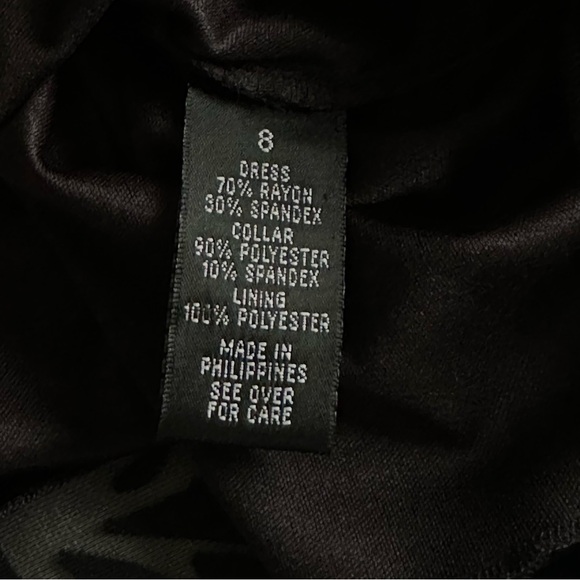 AB Studio Dress Womens 8 Black Velvet Burnout Halter Sleeveless Cocktail Party - Picture 9 of 11